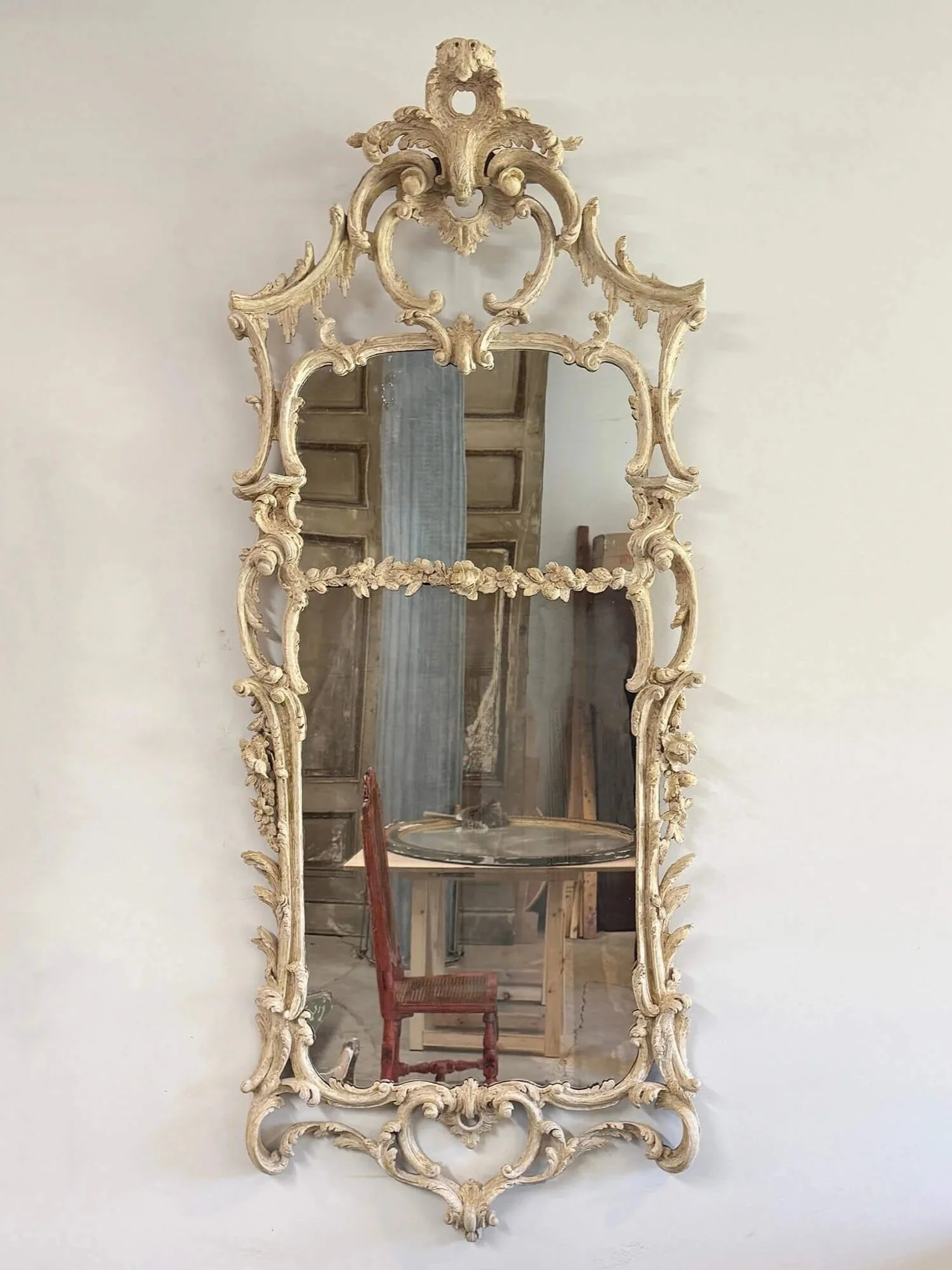 Chippendale Gessoed Mirror