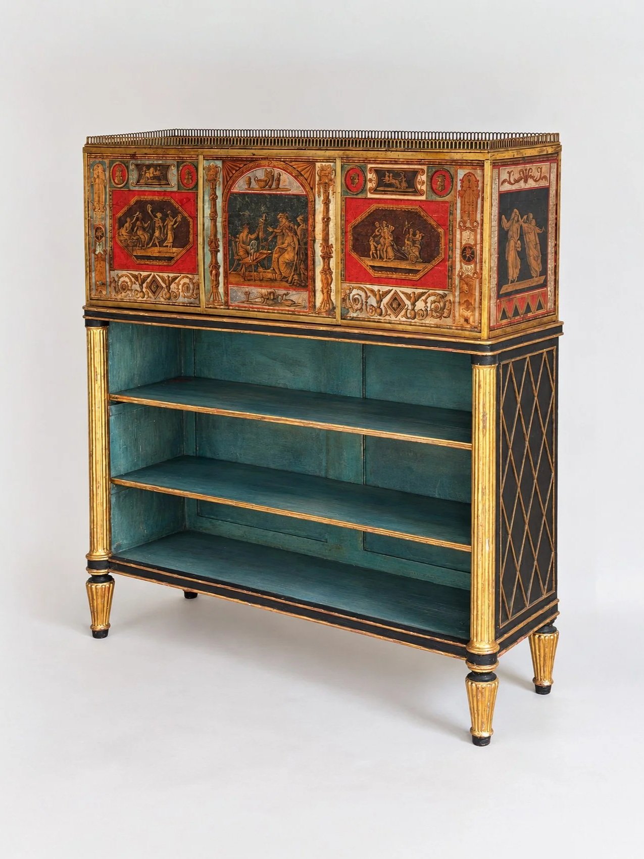 Regency Painted Jardiniere or Bookcase