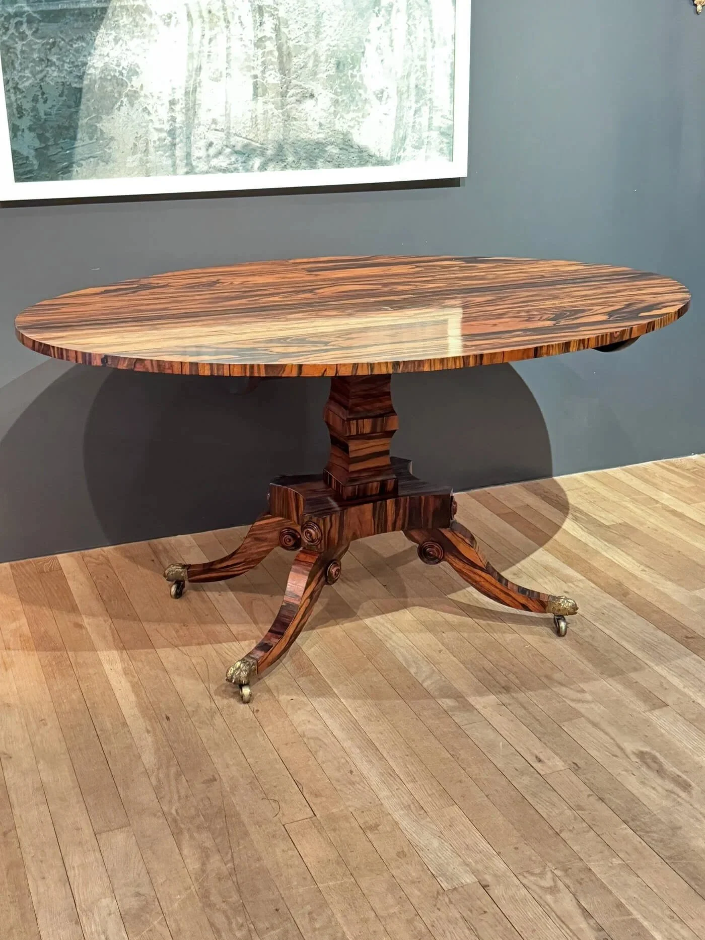 Regency Calamander Oval Table