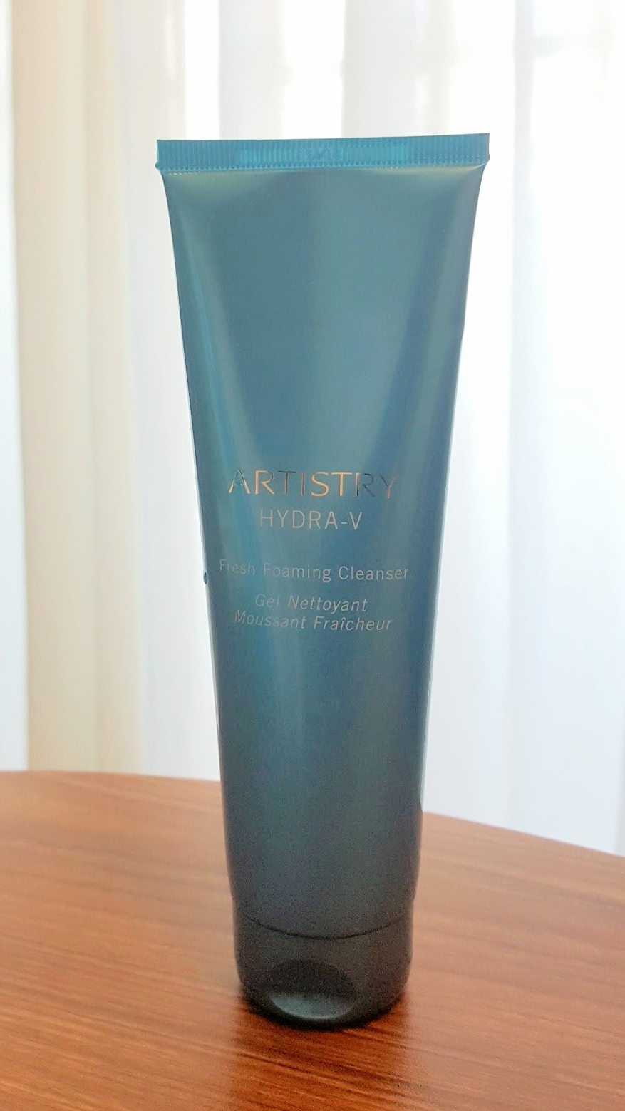 My everyday cleanser is the Artistry Hydra-V Foaming Cleanser…. I love it! I have combination skin and this cleanser helps remove dirt, oil, and makeup. I use it with a facial cleansing brush every day, both day and night.