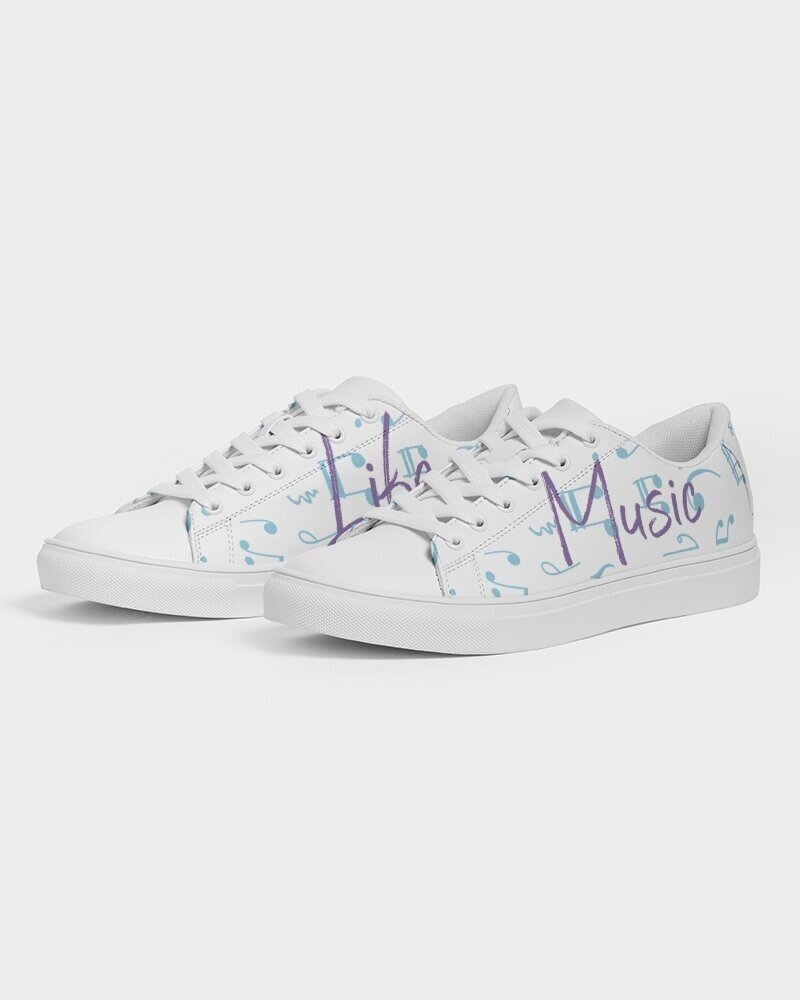 Music = Life Faux Leather Sneakers