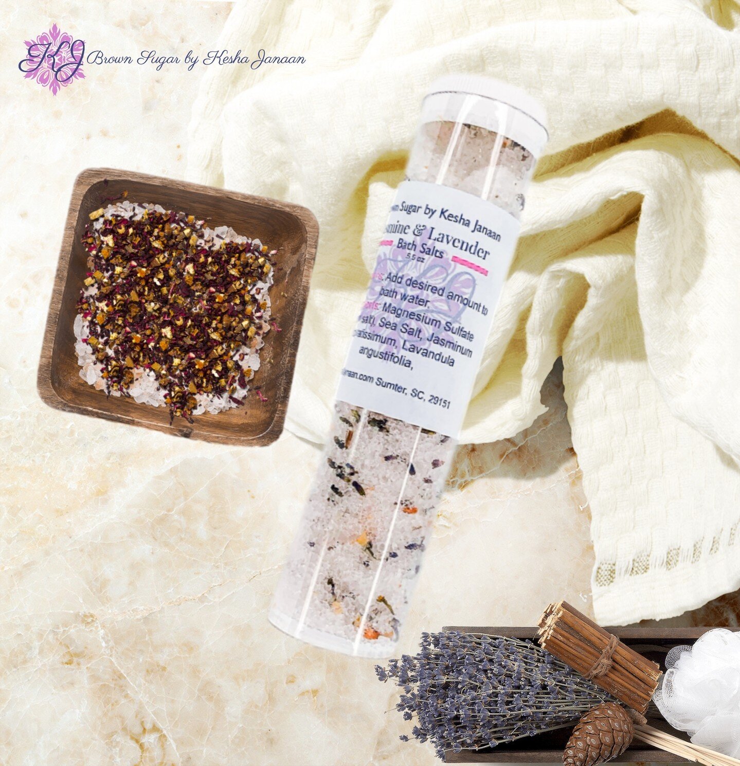 Soothe and relax your body and mind with our Jasmine and Lavender bath salts. These natural bath salts are known to reduce stress, stimulate circulation, and promote relaxation. Enjoy a luxurious spa experience in the comfort of your own home!
Link i