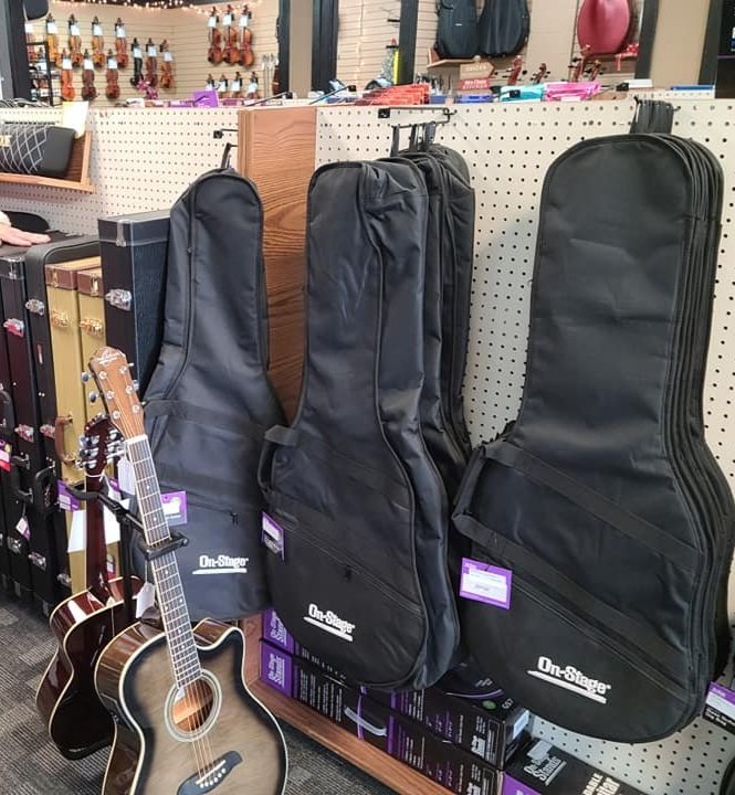 Hardwood or padded gig bags for guitars / guitar cases
