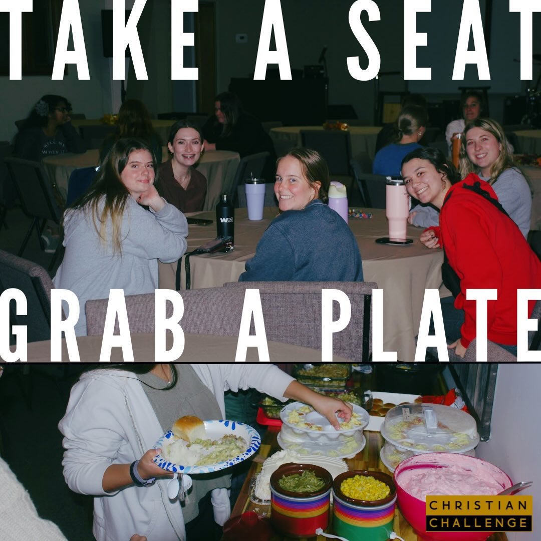 You have a seat at our table!! Join us for Friendsgiving tonight at 8:00pm! Go to the link in our bio to let us know you are coming and sign up to bring a dish if you can! 🤎

2023 W 12th Avenue  8:00pm
Pick up in front of Plumb Hall  7:30pm

#esucha