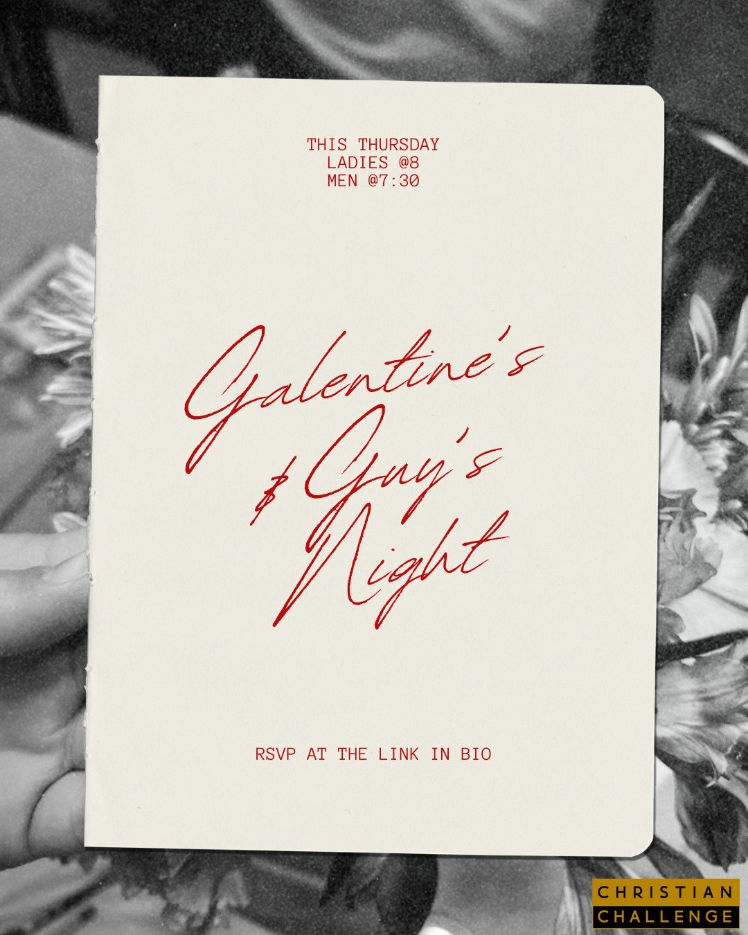 You are cordially invited to Galentine's/ Guy's Night! Please RSVP using the link in our bio. Here's what you need to know...

Attire: Fancy! (Whatever that means to you!👖👗)
Time: Men arrive at 7:30 pm, Ladies at 8:00pm
Location: 2023 W 12th Ave
Wh
