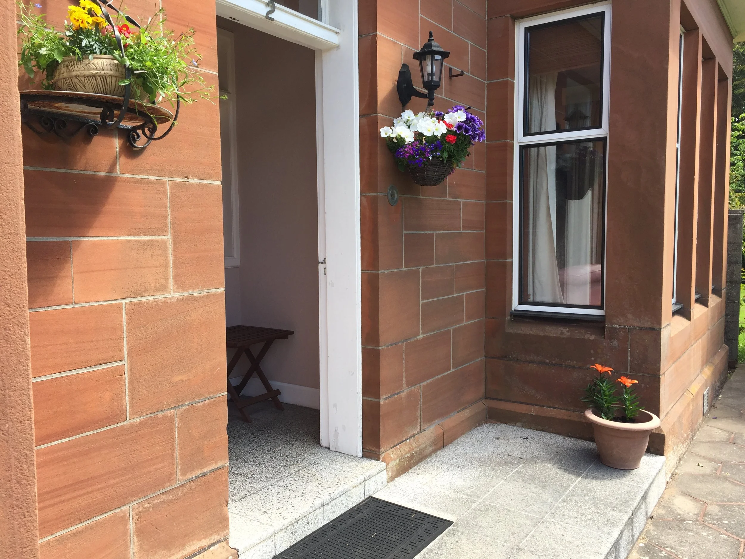 Accessible entrance to Blackburn Villa B&B, Ayr