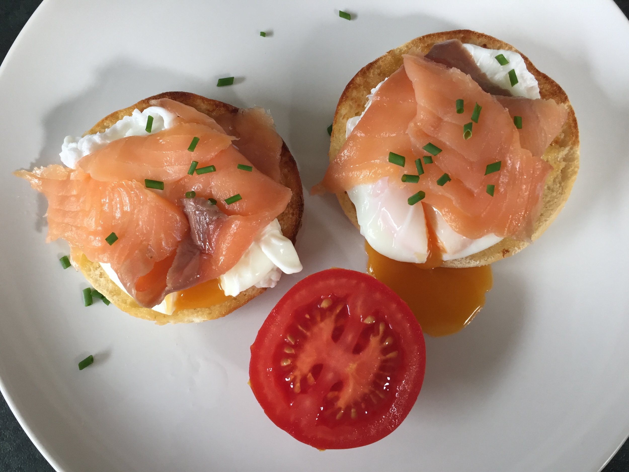 Scottish salmon for breakfast at Blackburn Villa B&B, Ayr, Scotland