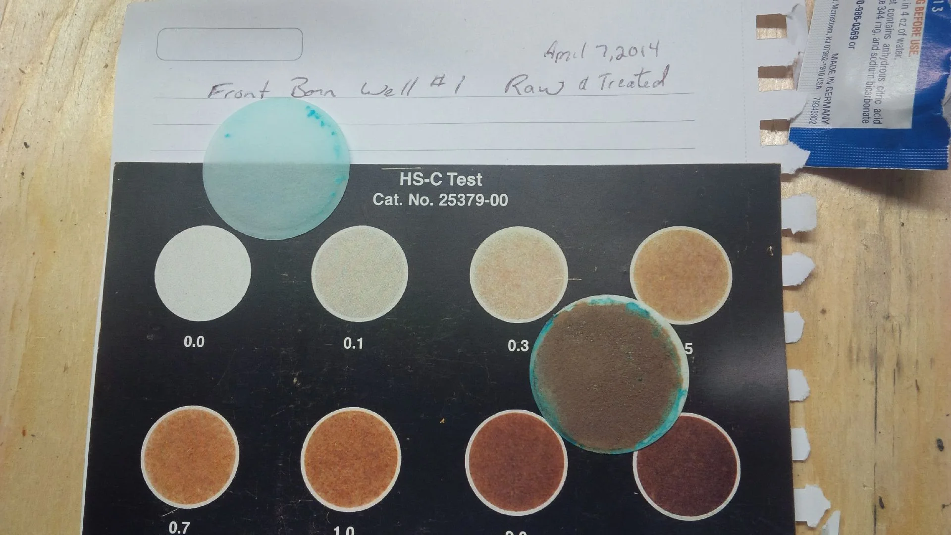 Sulphur Test Before and After