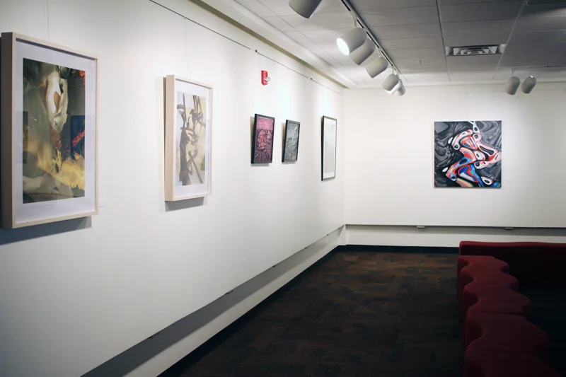  Two works on the left at the William Whipple Gallery, SMSU, MN