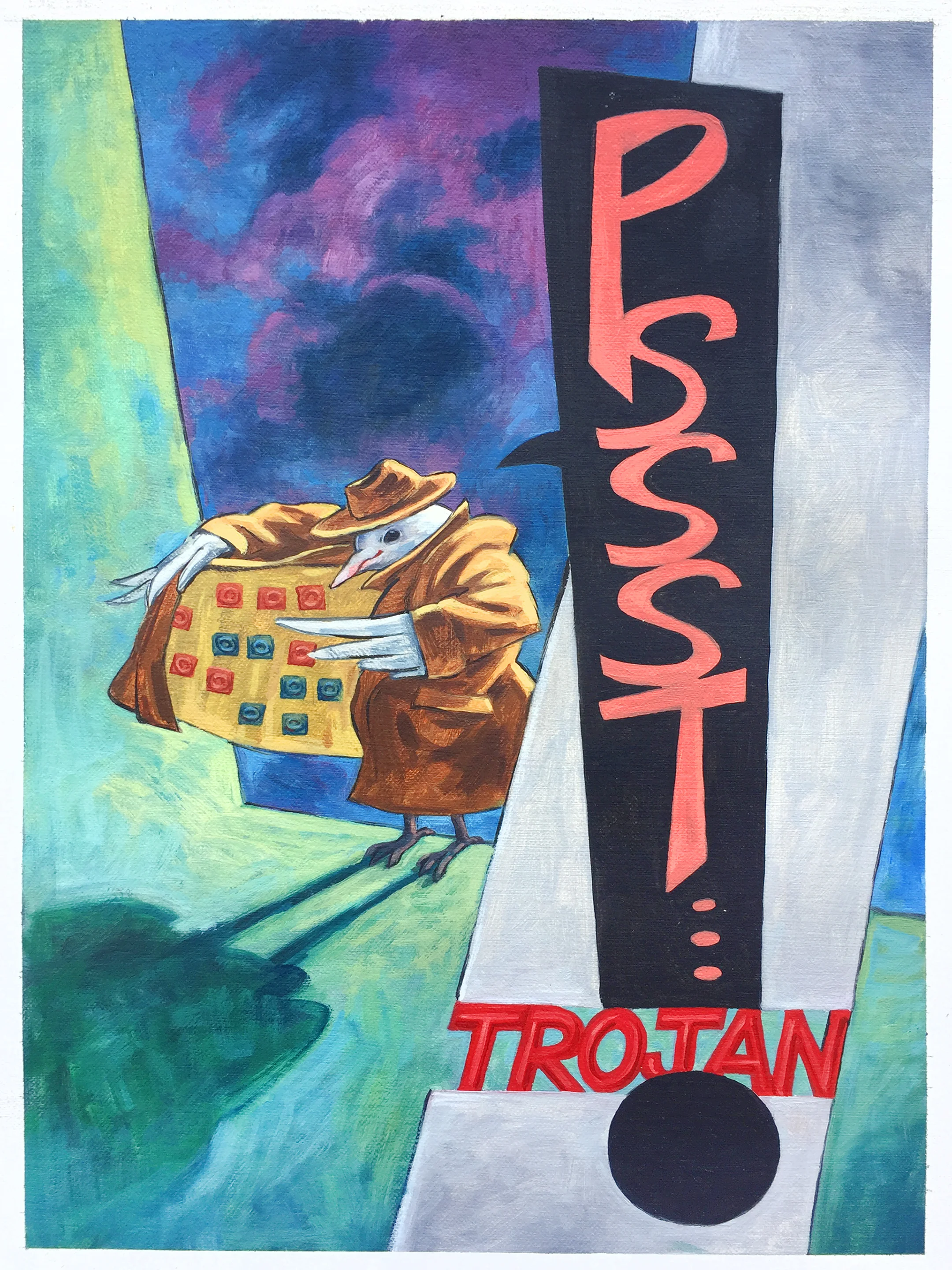 Advertising Illustration, oil on canvas