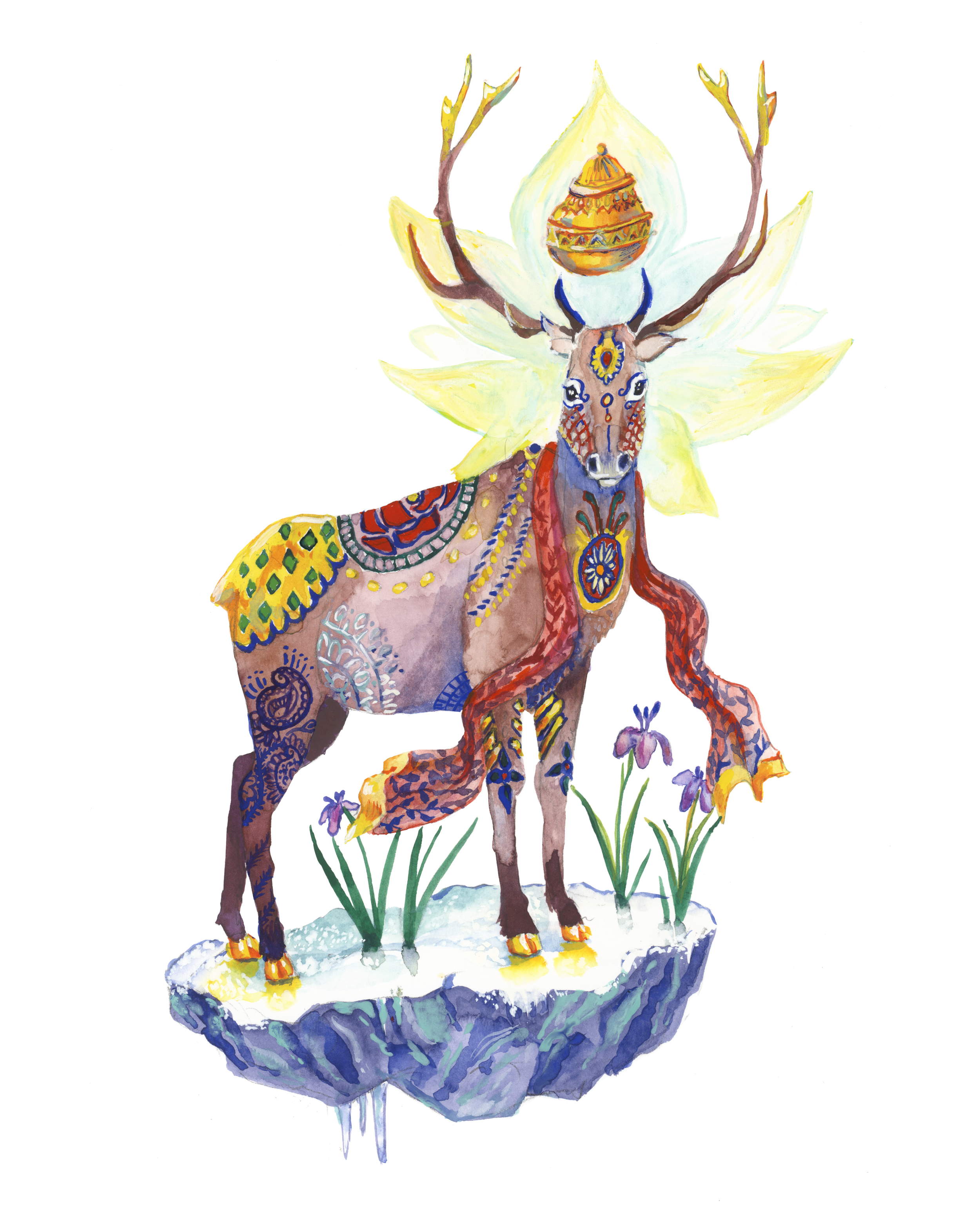 Adorned Animals: Deer
2025
8"x10" Signed Limited Edition print on Acquarella Rag $100
Originally painted in watercolor and gouache on bristol.