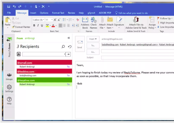 Robert Ambrogi takes a look at ReplyToSome 2.3 on LawSitesBlog.com