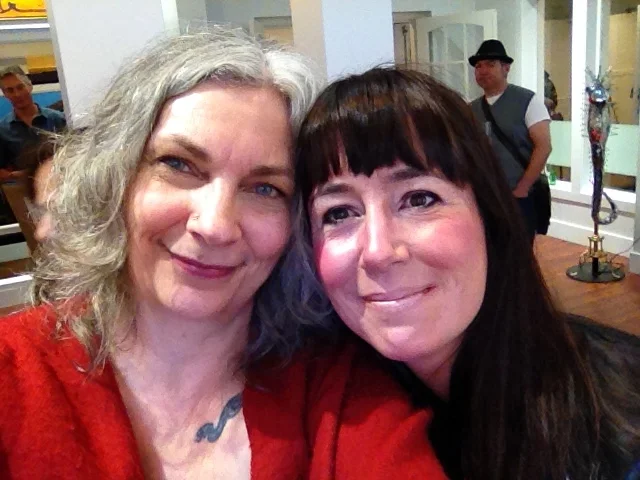 With my gorgeous friend Barbara La Pointe , fabulous artist and owner of Michelangelo Gallery of Fine Art and Framing.