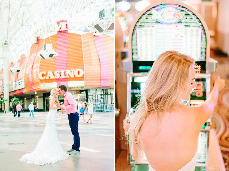 Las Vegas fremont casino wedding photos