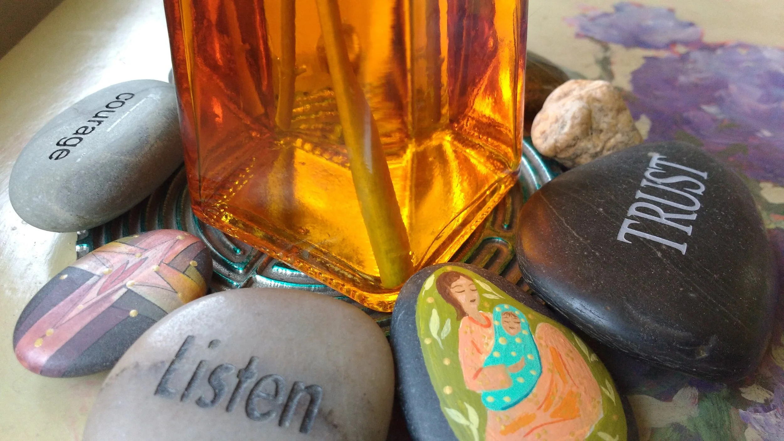 Rocks and orange vase.jpg