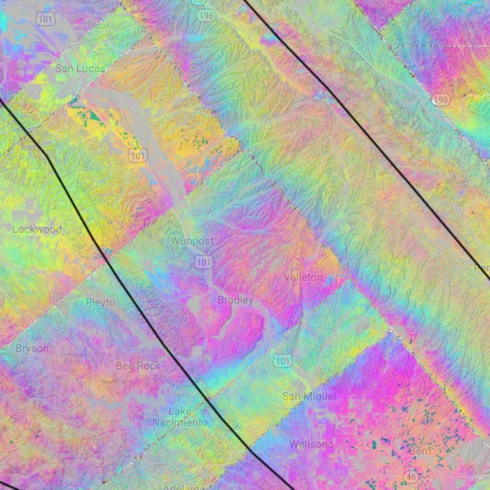 Dr. Andrea Donnellan stops by the show to talk about GeoGateway , a website that combines different datasets to help geologists. She explains how rocks move like silly putty, and recounts the time a lone cloud masqueraded as tectonic motion. Bonus music at the end is “ Glorious Dawn ” by Colorpulse. Hear more rad science tunes at www.symphonyofscience.com . Image: Portion of GeoGateway data.