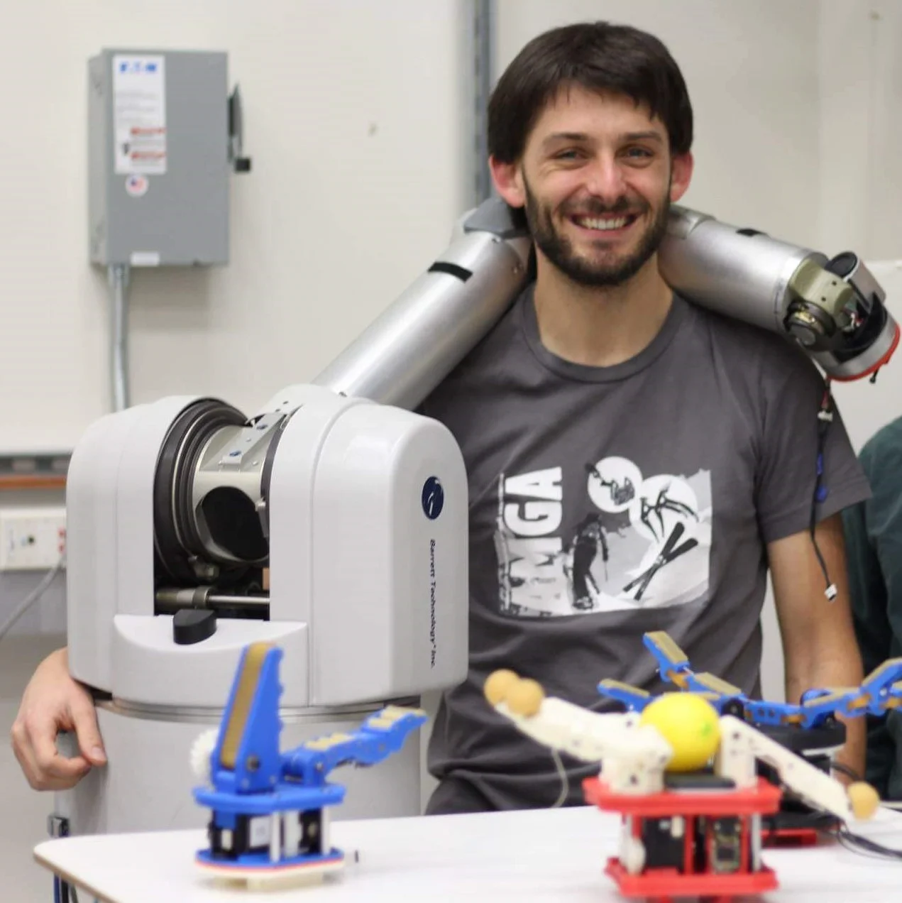 Dr Spencer Backus talks about his work at NASA's Jet Propulsion Laboratory. He explains the complexities of trying to design hands for robots. An example of a robot hand is the undersea gripper he worked on, which looks like "an angry starfish." He also talks about the benefits and challenges of in-space assembly of spacecraft. For images of the undersea gripper, go here !