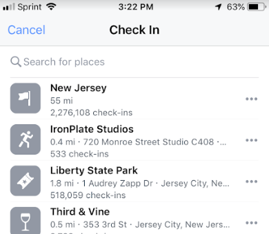 …and choose a location that you are comfortable with. You can be as vague as just selecting your state.