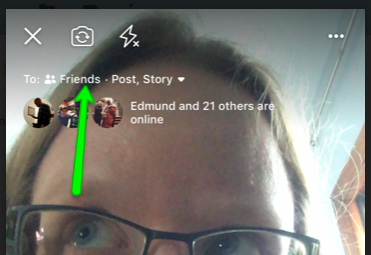 To test this in the mobile app, when you are setting up the Live post, tap the dropdown for who can see the post…