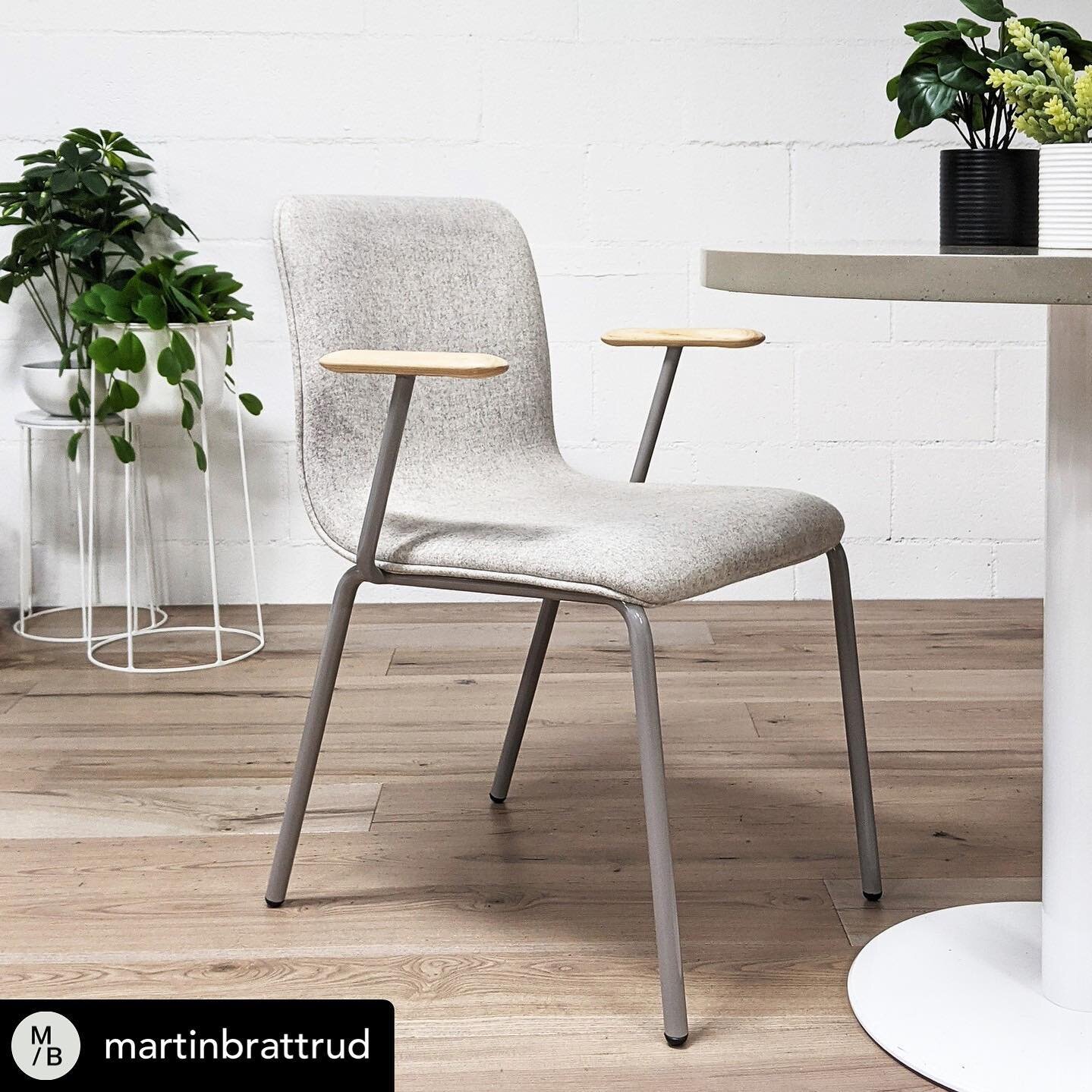 Posted @withregram &bull; @martinbrattrud Alamitos is a simple, modern side chair with tactile wood arms available in all 9 of our Ash finishes and both of our Walnut finishes.⁠
⁠
#design #furnituredesign #interiordesign #martinbrattrud #contractfurn