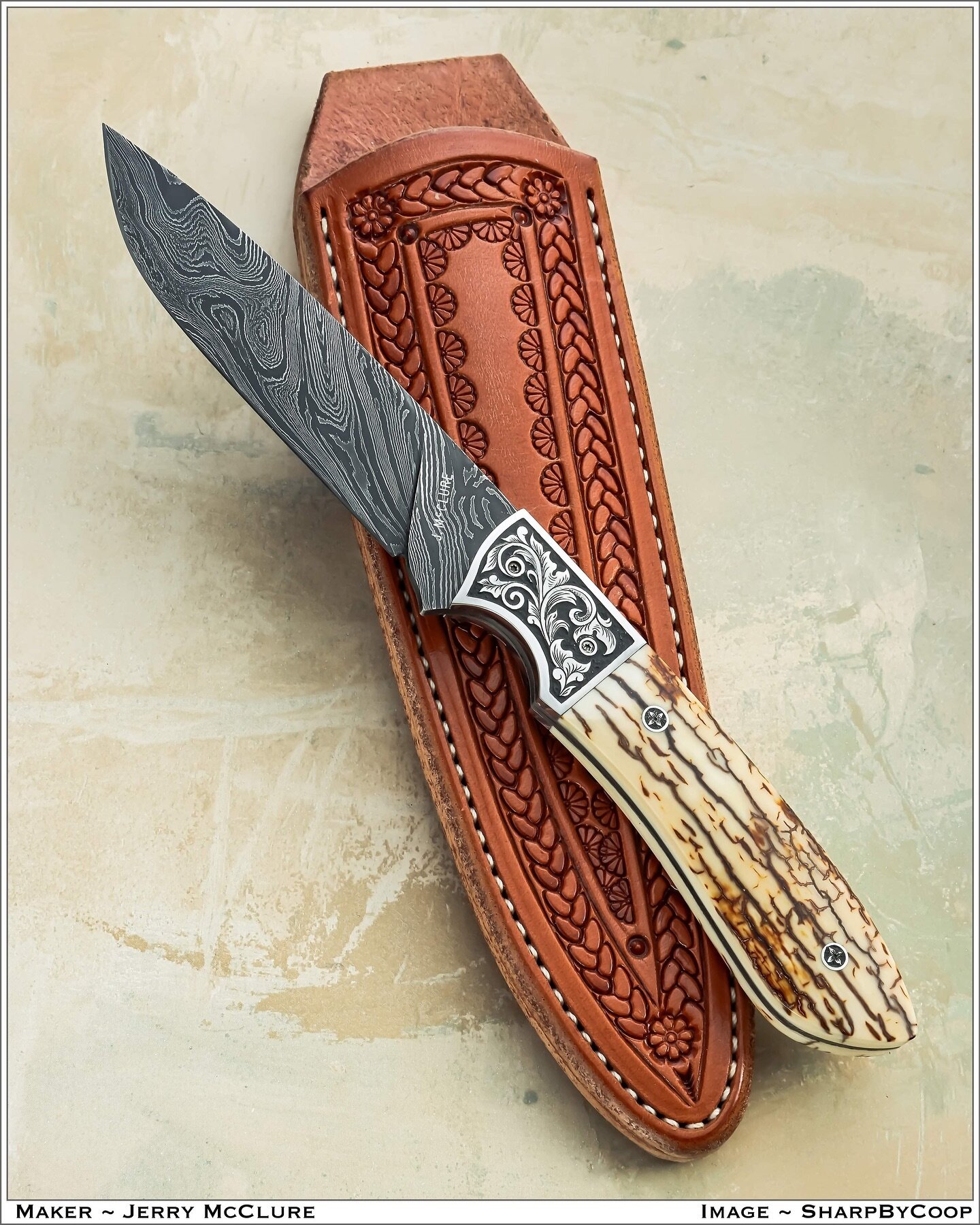 Our grand prize knife for the 2024 New York Custom Knife Show! Eternal thanks to knifemaker Jerry McClure for donating this amazing knife for the show! And, as always, a very special thank you to photographer Jim Cooper @sharpbycoop for beautifully c