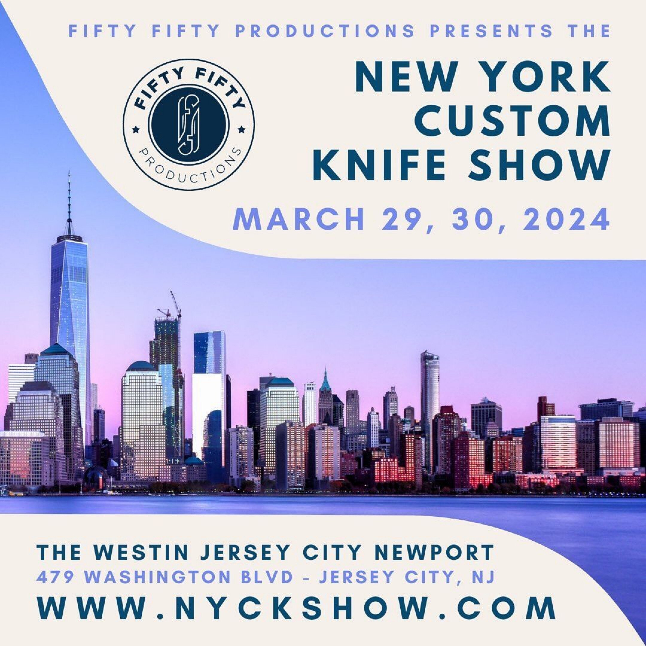 Join us this Friday and Saturday, March 29th &amp; 30th, for the 2024 New York Custom Knife Show at The Westin Jersey City Newport!

The 2024 NYCKS will be a part of a grand weekend for knife enthusiasts, kicking off with the 2024 Arts in Metal Exhib