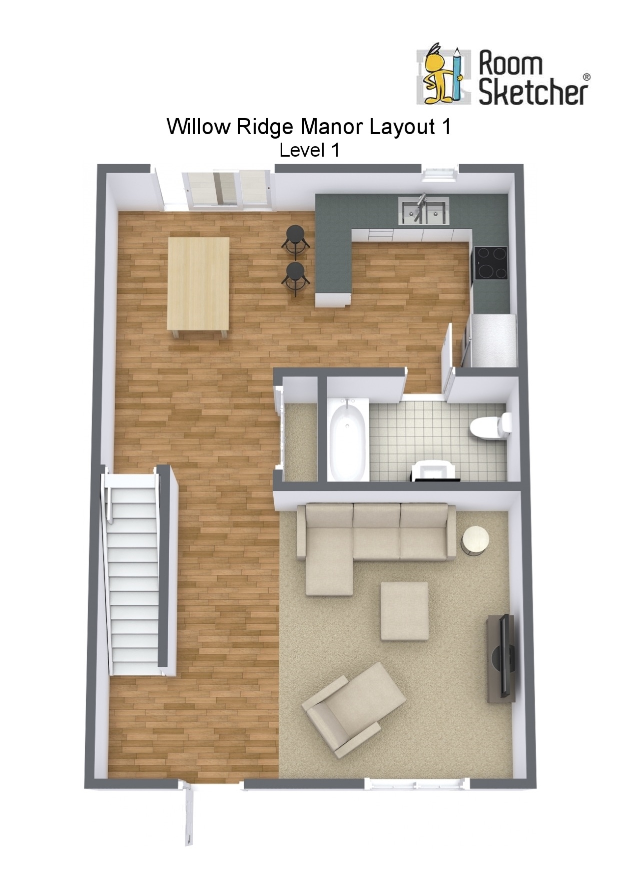 Floorplan letterhead - Willow Ridge Manor Layout 1 - Level 1 - 3D Floor Plan.jpg