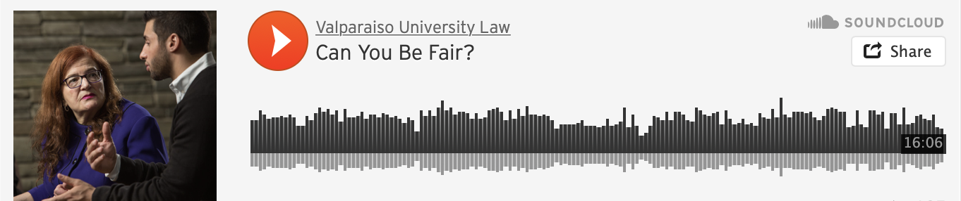 Can You Be Fair? A conversation about the need for transparency and accountability concerning racial bias in the judicial system and in ourselves. Valparaiso University Law School Dean Andrea Lyon and Valparaiso students, Jennifer Lee and Mohammad Faraj, discuss the importance of acknowledging the reality of racial bias in the judicial system and how it impacts law and society.