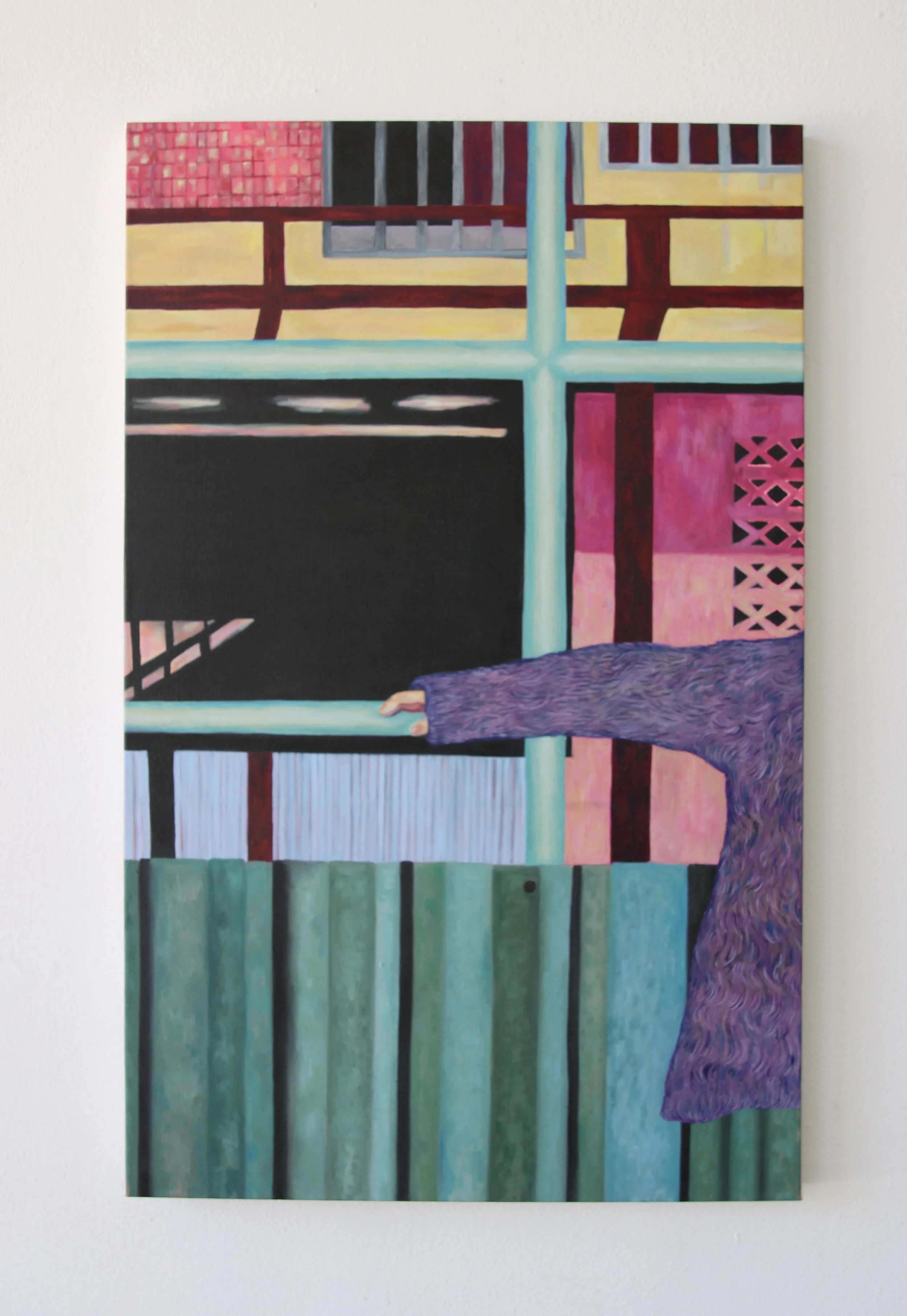 Central Ave, 2026, oil on canvas, 48 x 30 inches.