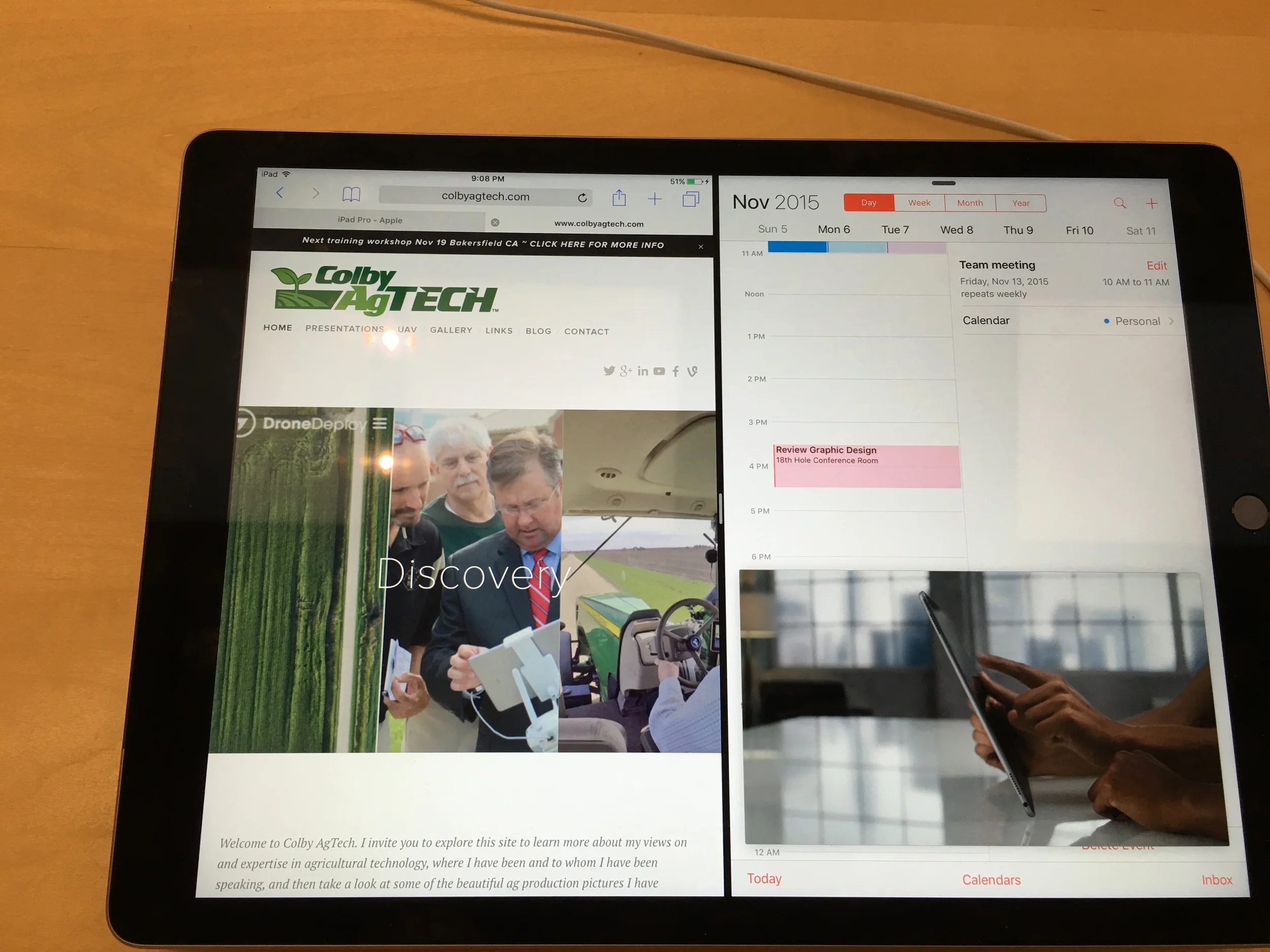Best multi-tasking tablet ever. Split screen w/ movie playing. 
