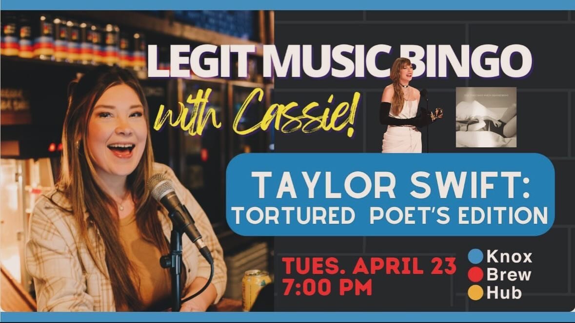Y&rsquo;all. Taylor&rsquo;s new DOUBLE album just dropped and we are going to play that baby on repeat for the next 5 days. #teamtaylor

Come join us as we play some Taylor music bingo, including her new songs as well as a few classics, this Tuesday 