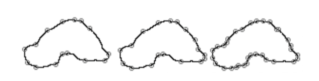  Decreasing a tolerance value the number of points increases&nbsp;in parts of the boundary where curvature is high 
