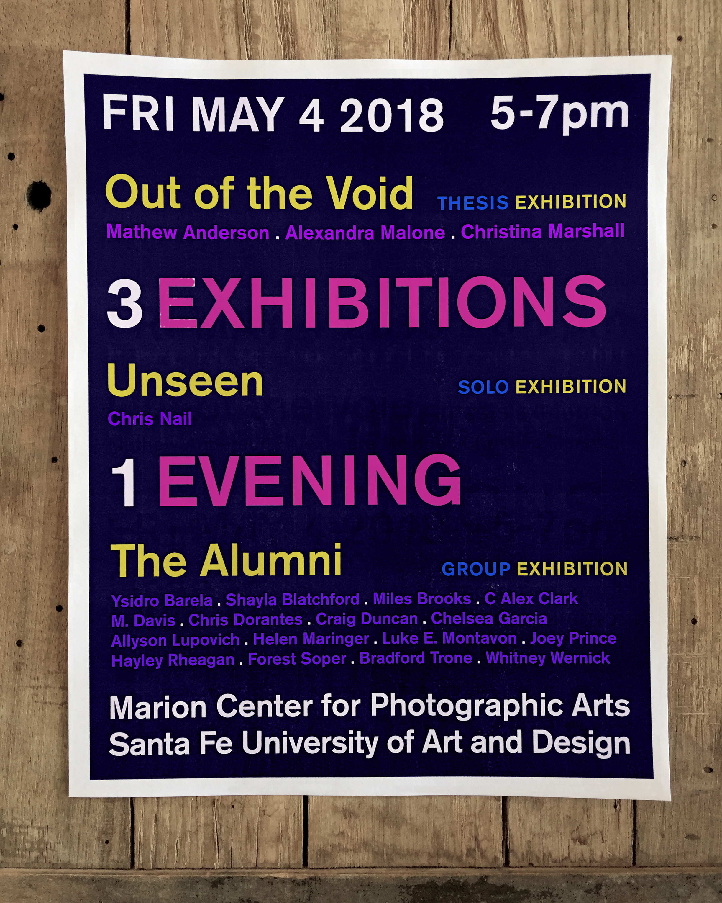 Santa Fe University of Art And Design . exhibition announcement