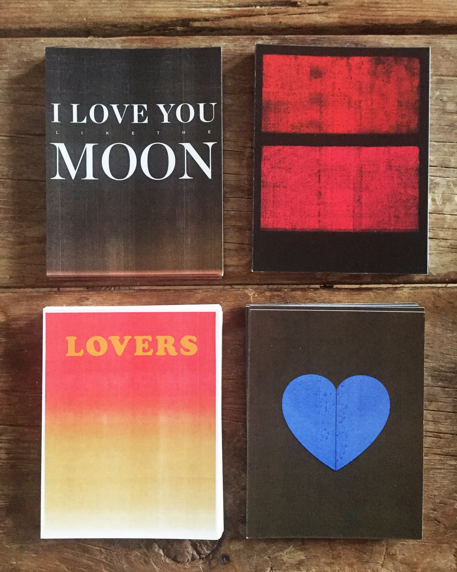 valetine’s day postcards for Opuntia Cafe, Santa Fe NM