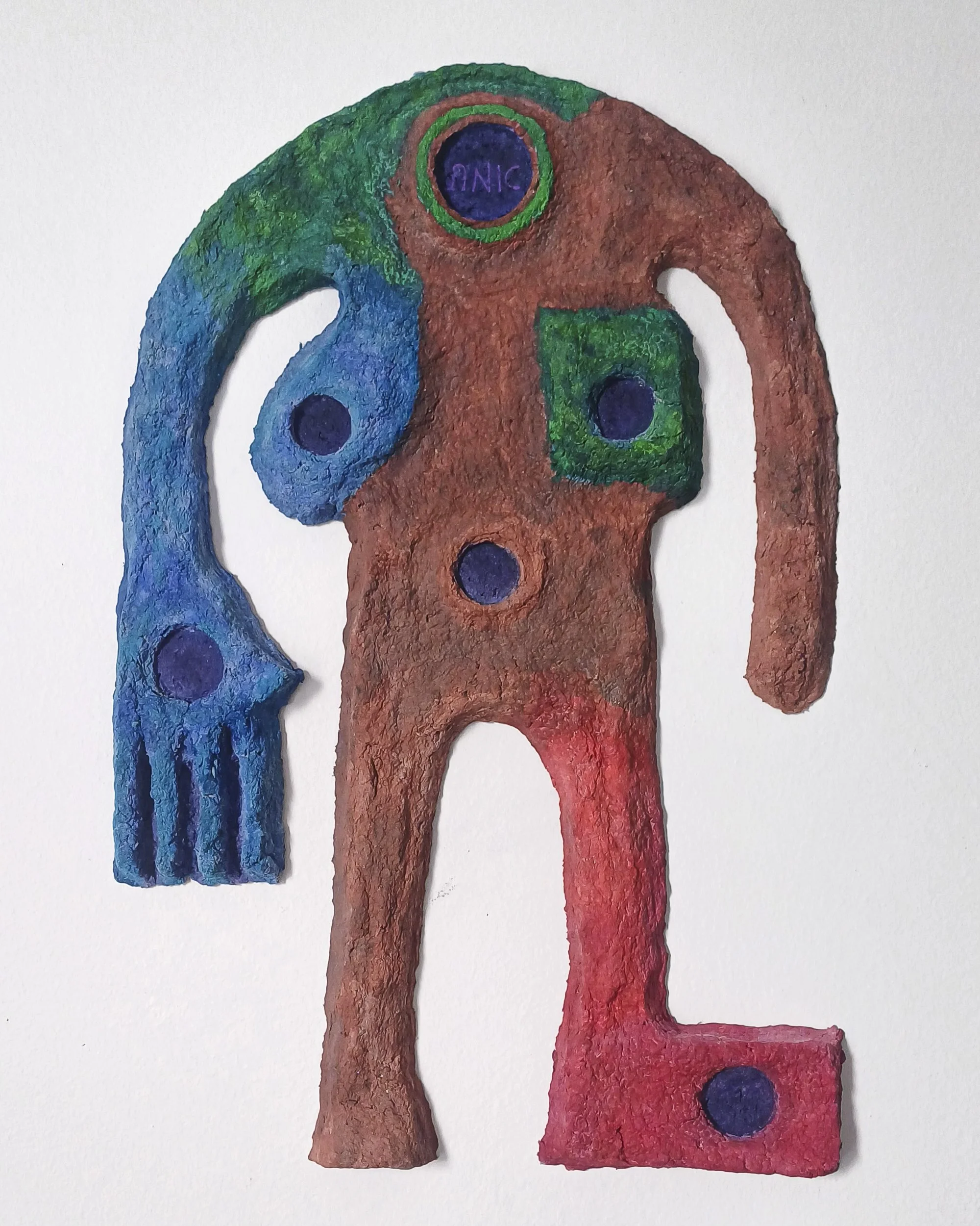 Uzelac_Golem #7_2025_Paper, watercolour, and clay fragments_44 x 28.5 cm.jpg