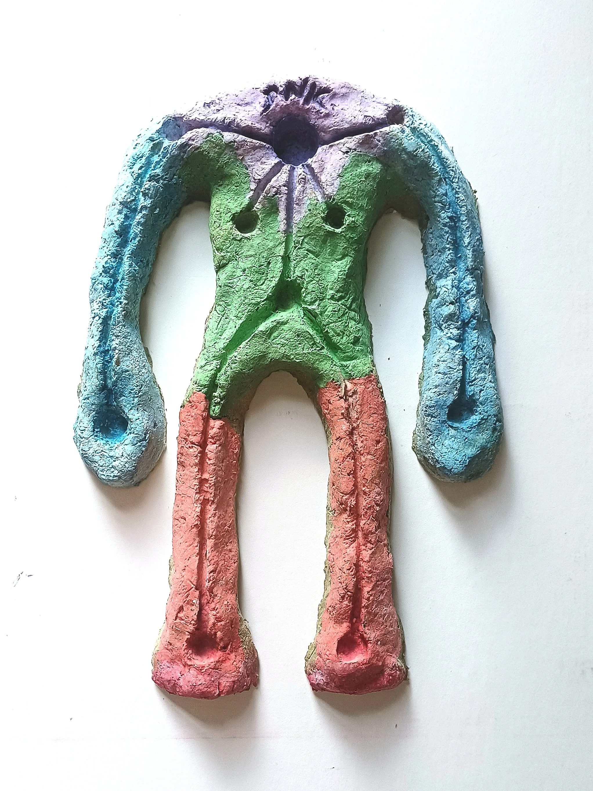   Golem For Sukkot 5786 , 2025  Dead Sea mud, sukkah paper fragments, clay  