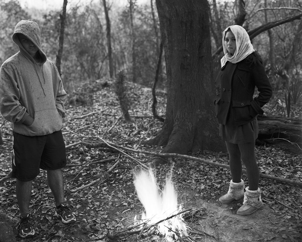   In the woods,  2010.  Gelatin silver print. 