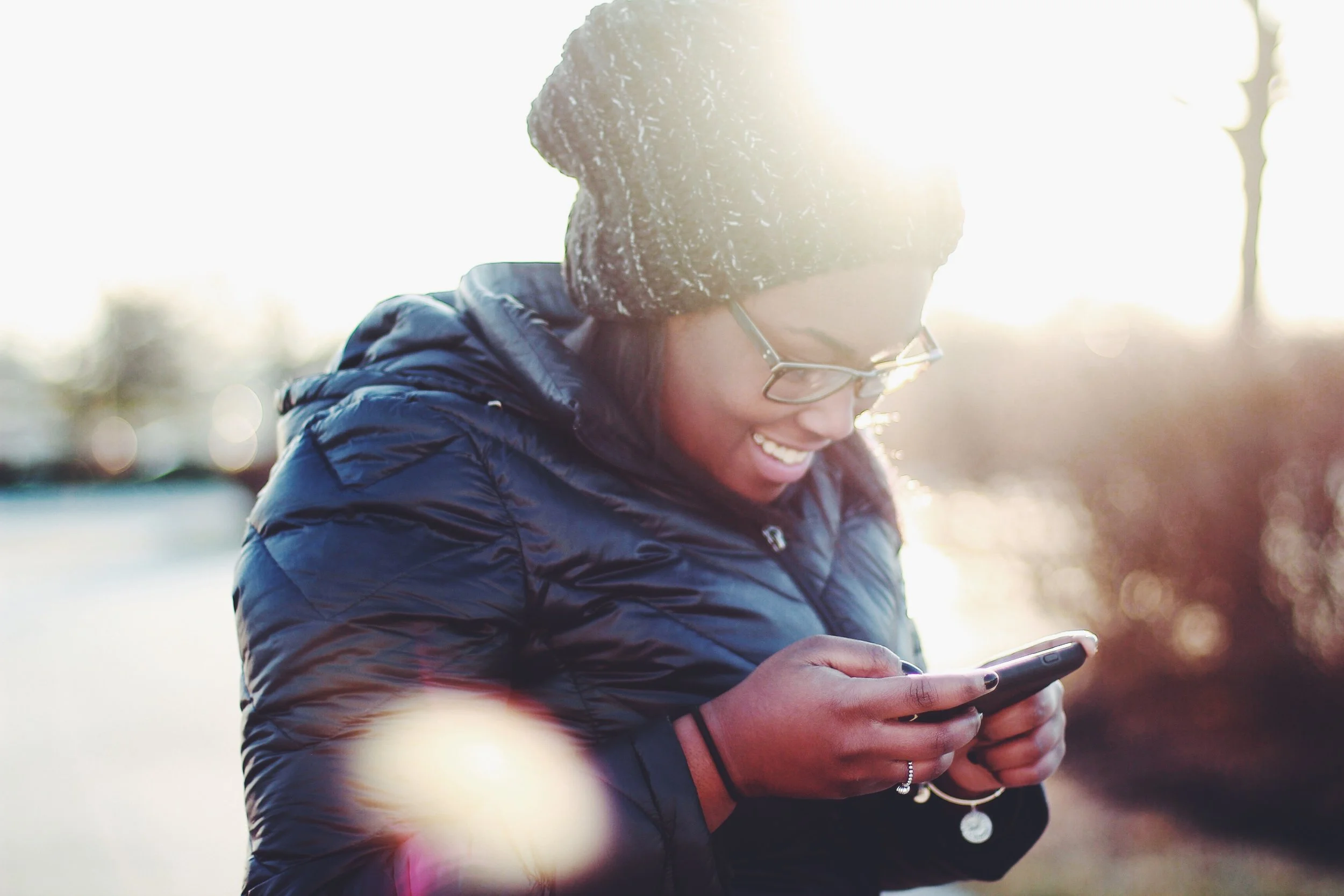 Texting Posture- head down and shoulders rounded forward