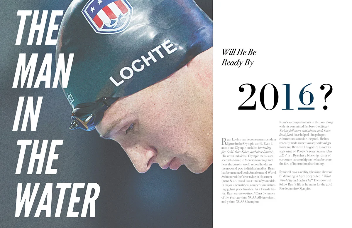 Ryan Lochte Editorial Spread