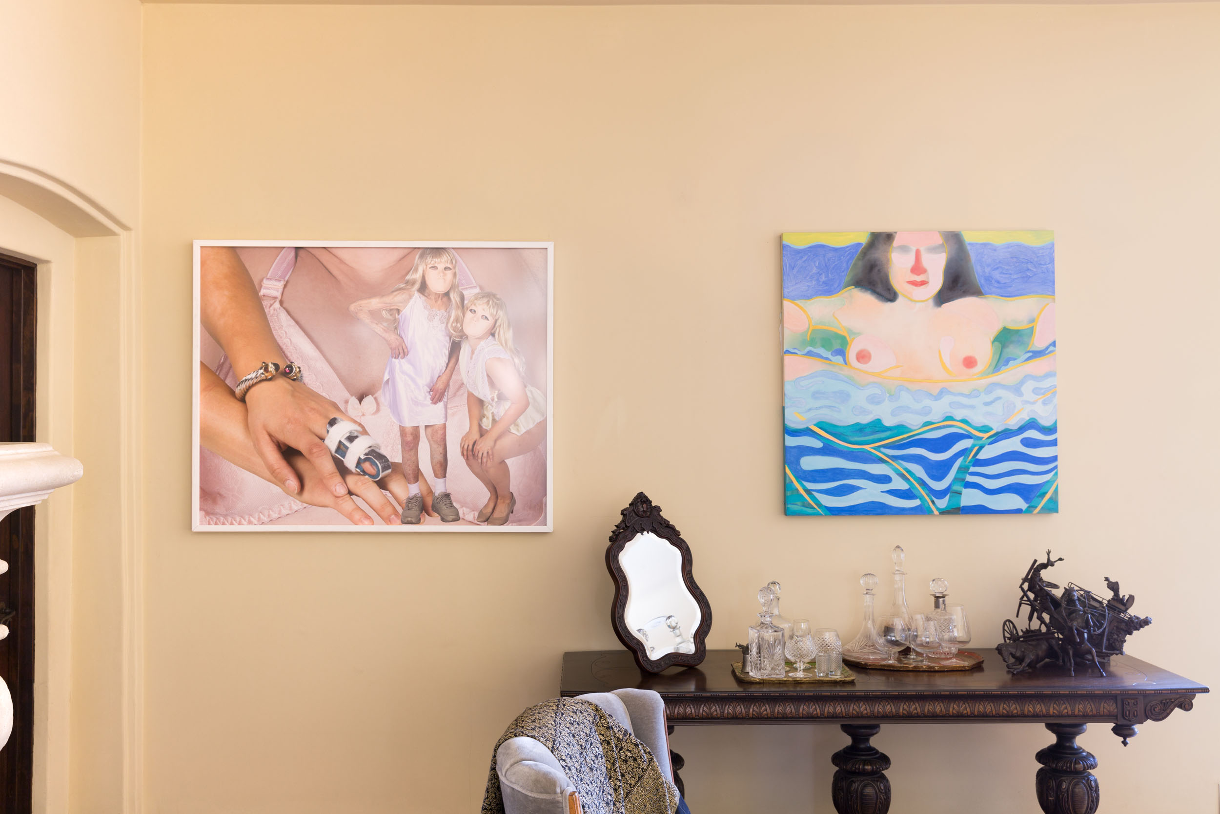  Installation view, left to right: Chanel von Habsburg-Lothringen and Max Maslansky.    