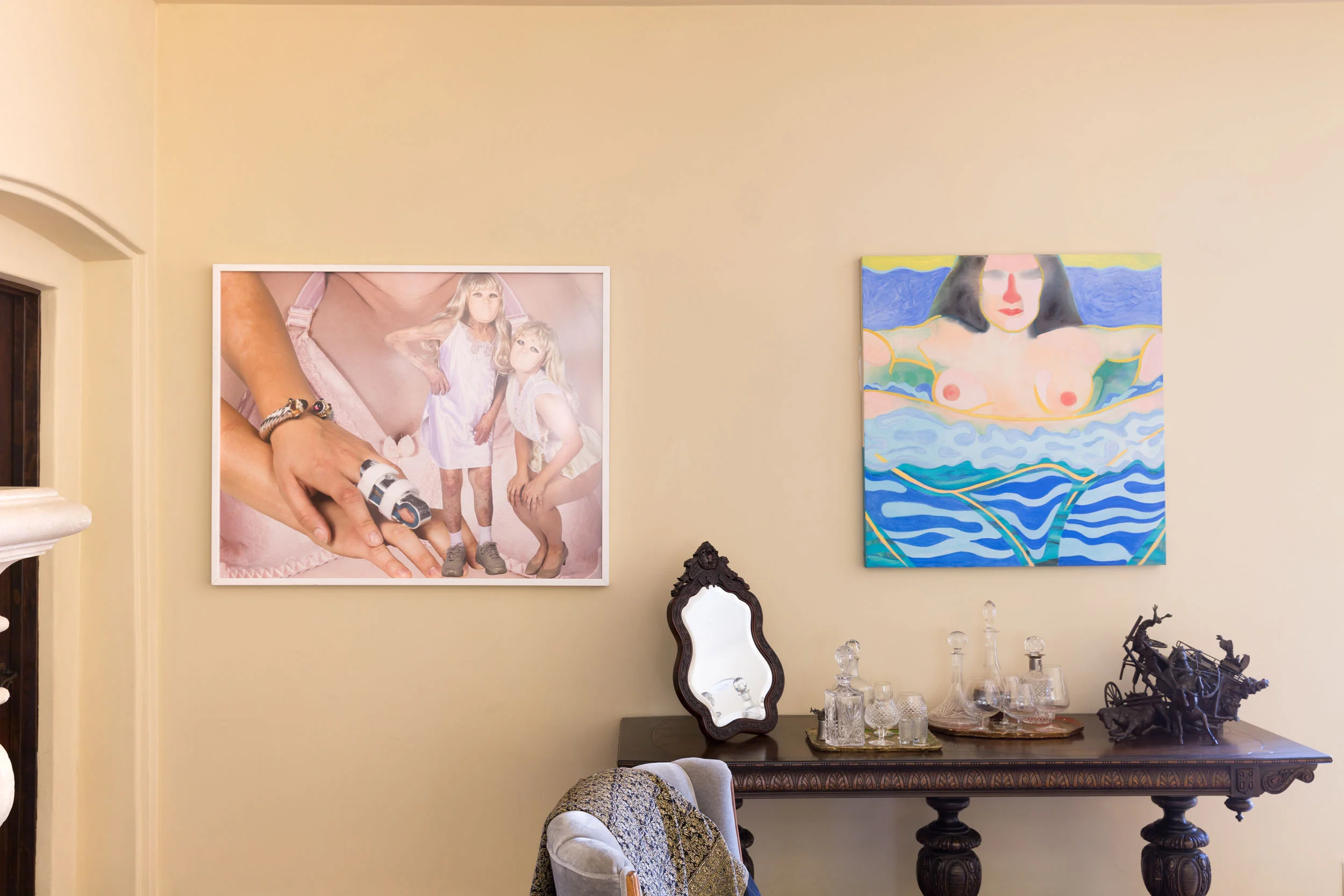 Installation view, left to right: Chanel von Habsburg-Lothringen and Max Maslansky.