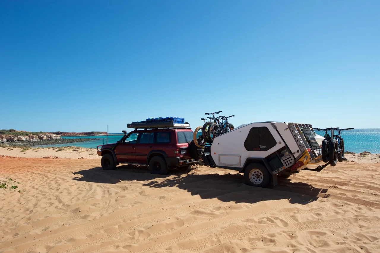 Car loaded with gear for remote travel