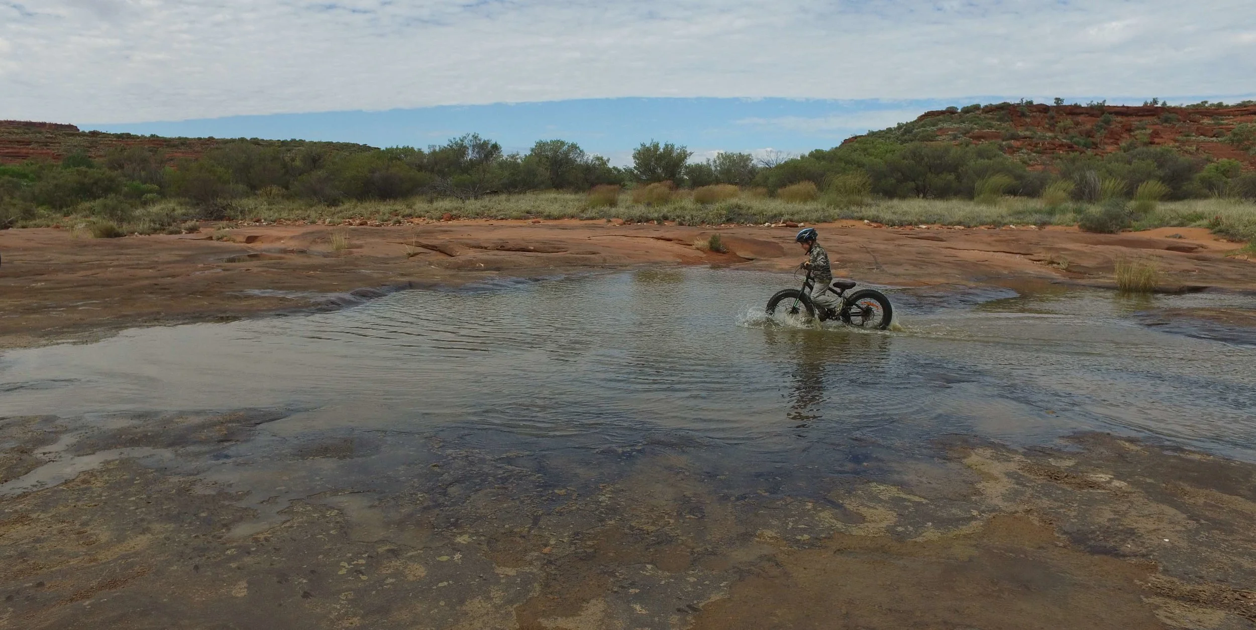 Bailey on fat bike