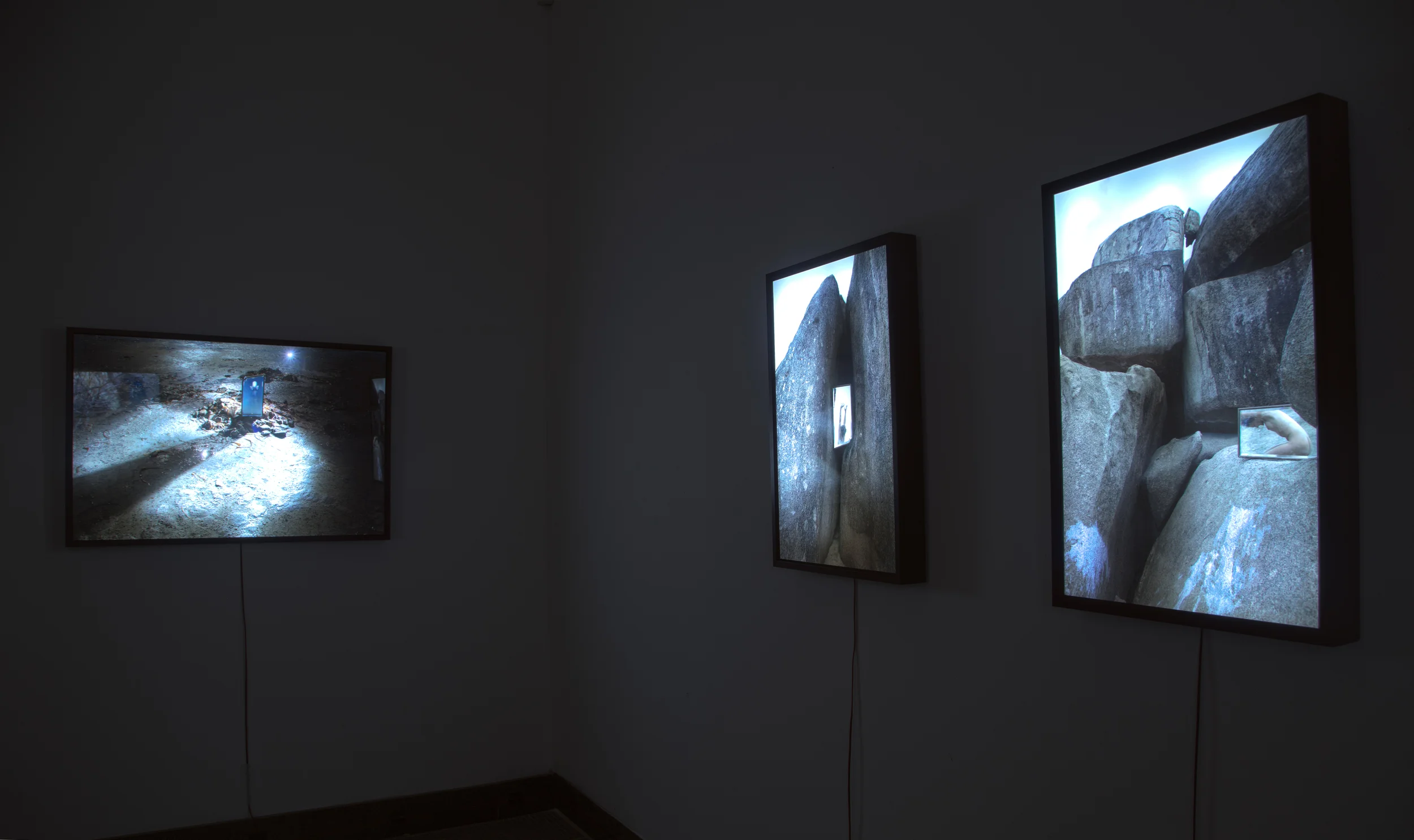 Surrogate Signs (digital triptych installation view)