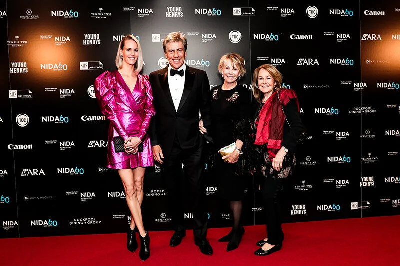 (L–R) Sibylle Jarosch, co-director of NIDA's Foundation Trust Andrew Banks, Andrea Banks and Jodie Noll.