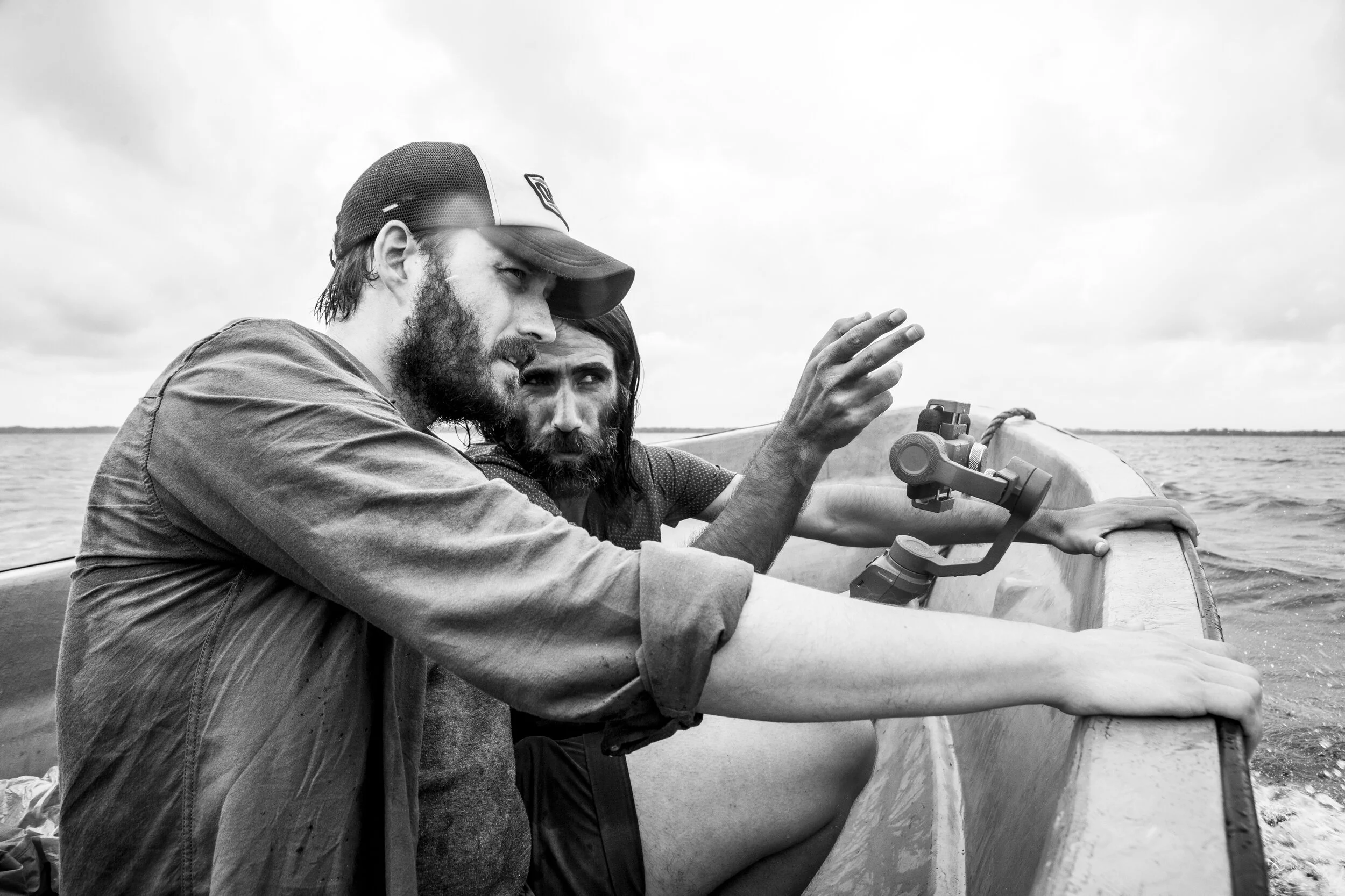 L-R: Ákos Armont, Behrouz Boochani (R) (Photo credit: David Collins).