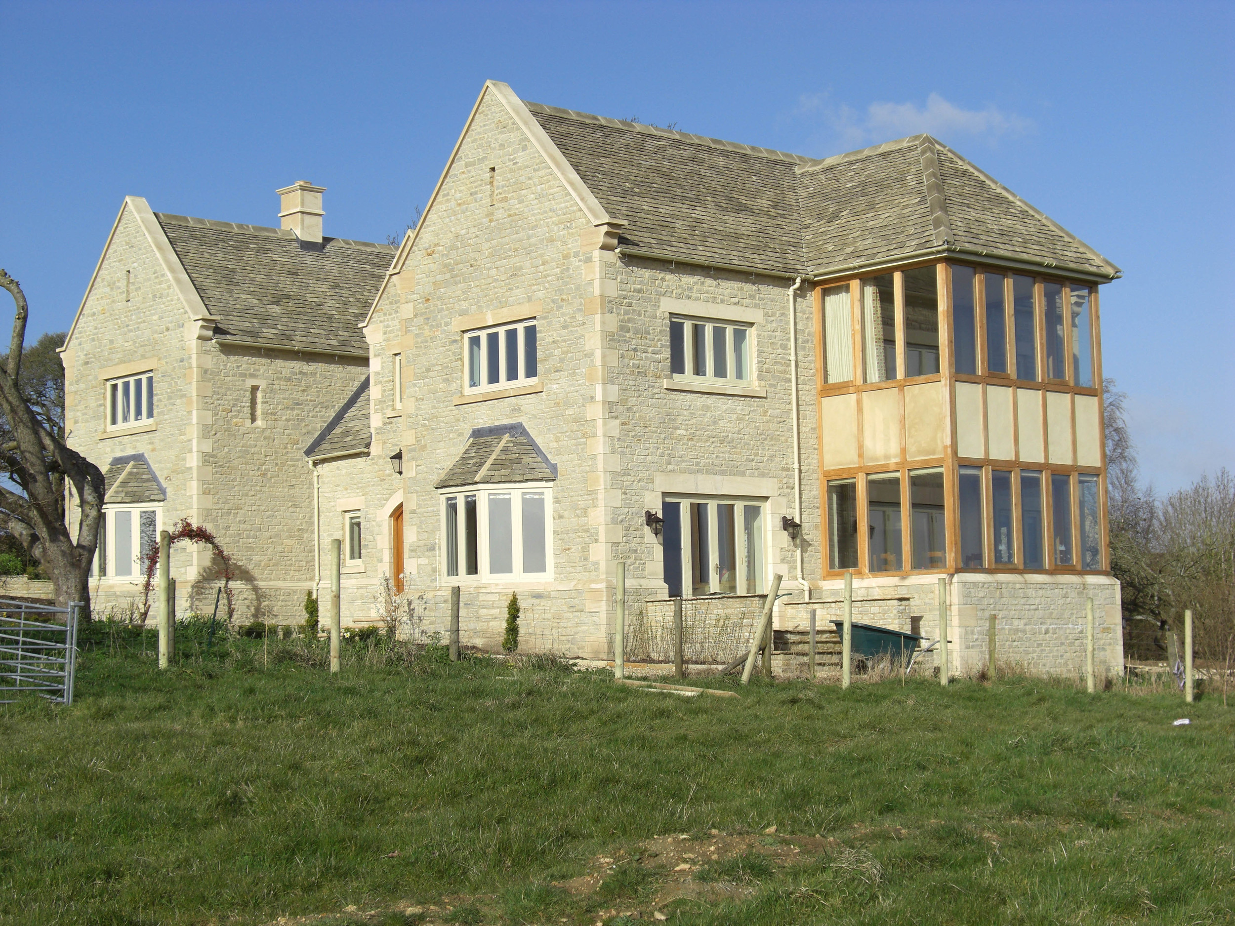  Oak glazed double height wing 