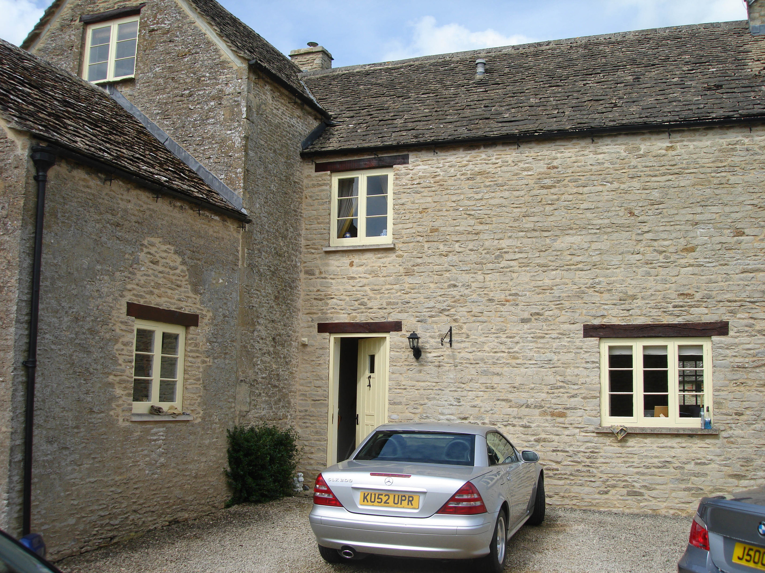  Stone extension using lime mortar and stone roof 