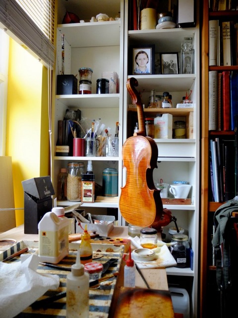 In the violin workshop of Neil Kristof Ertz, Edinburgh. Photo courtesy of Neil Kristof Ertz