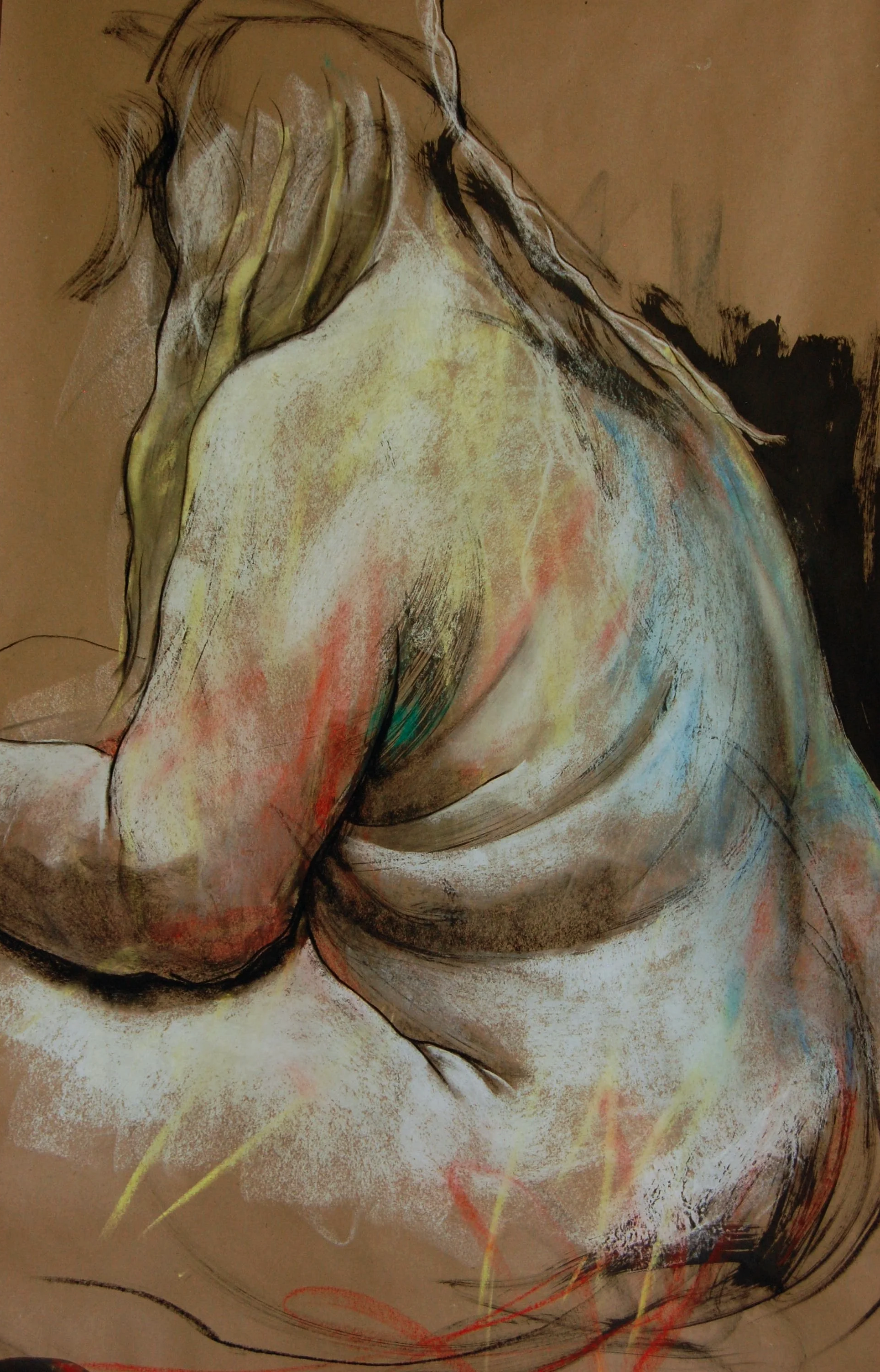 Mary   charcoal, ink chalk, pastel